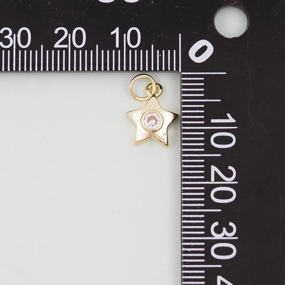 Gold Star Charms,18K Gold Filled CZ Micro Pave Star Pendant,Star Charm Bracelet Necklace for DIY Jewelry Making Supply