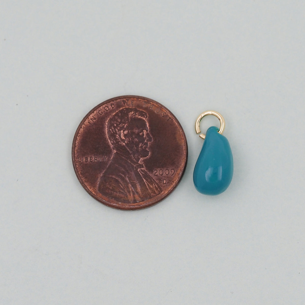 18K Gold Filled Enamel Teardrop Charm Pendant for Jewelry Making