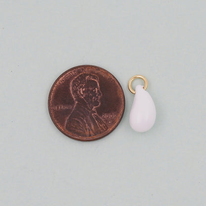 18K Gold Filled Enamel Teardrop Charm Pendant for Jewelry Making