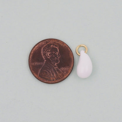 Gold Teardrop Charms,18K Gold Filled teardrop Pendant,enamel teardrop Charm Bracelet Necklace for DIY Jewelry Making Supply