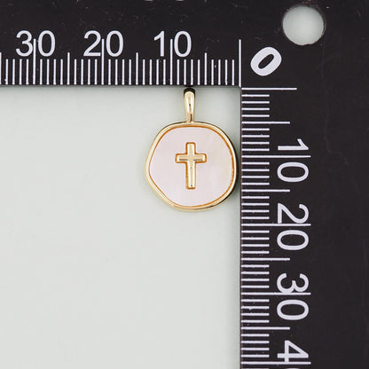 Gold Cross Charms,18K Gold Filled Cross Pendant,Cross Charm Bracelet Necklace for DIY Jewelry Making Supply