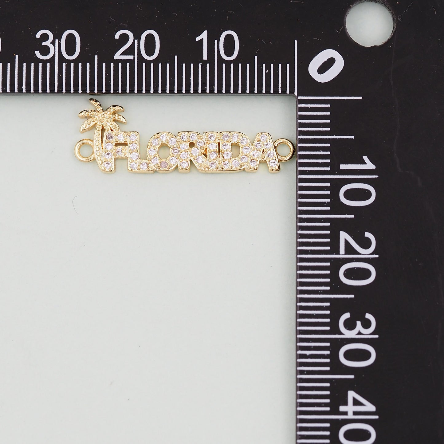Gold Florida Charms,18K Gold Filled Florida Pendant Bracelet Necklace for DIY Jewelry Making Supply