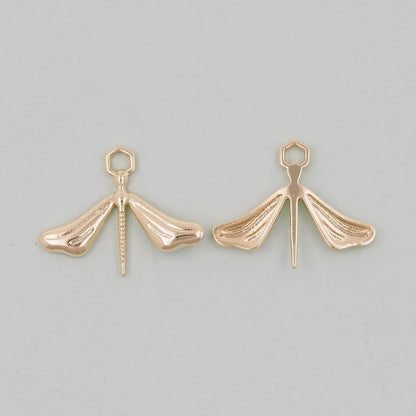 18K Gold Filled Dragonfly Charm Pendant for Jewelry Making