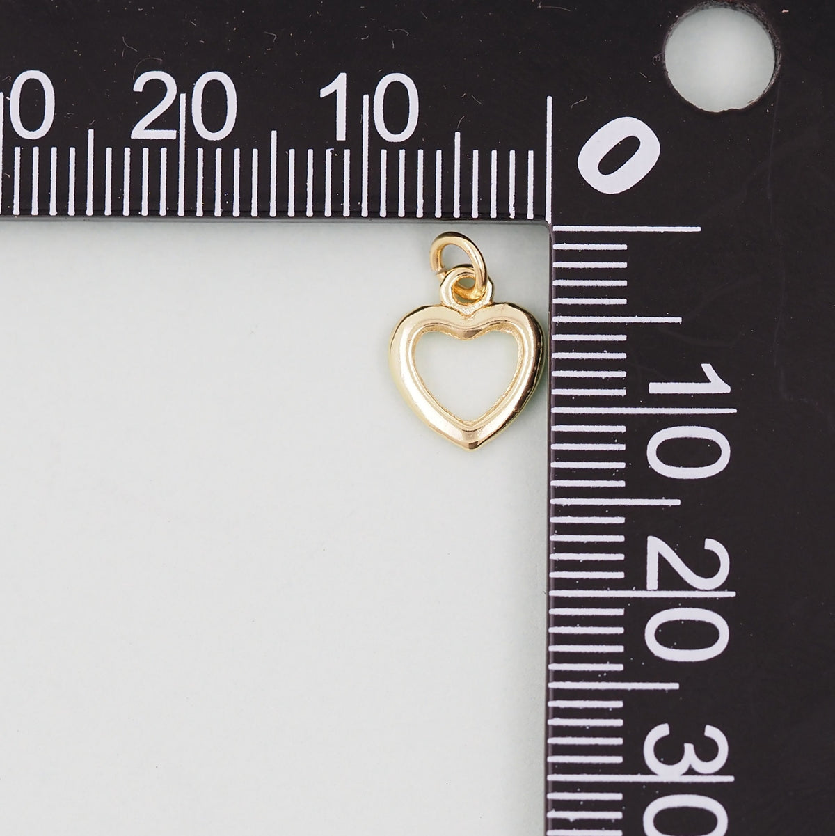 Gold Heart Charms,18K Gold Filled Heart Pendant,Heart Charm Bracelet Necklace for DIY Jewelry Making Supply