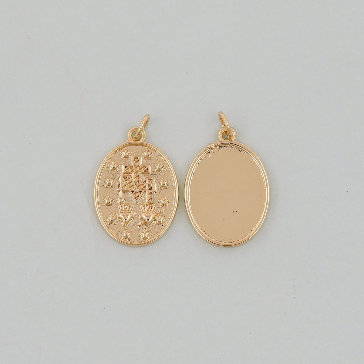 18K Gold Filled Sacred Heart Charm Pendant for Jewelry Making