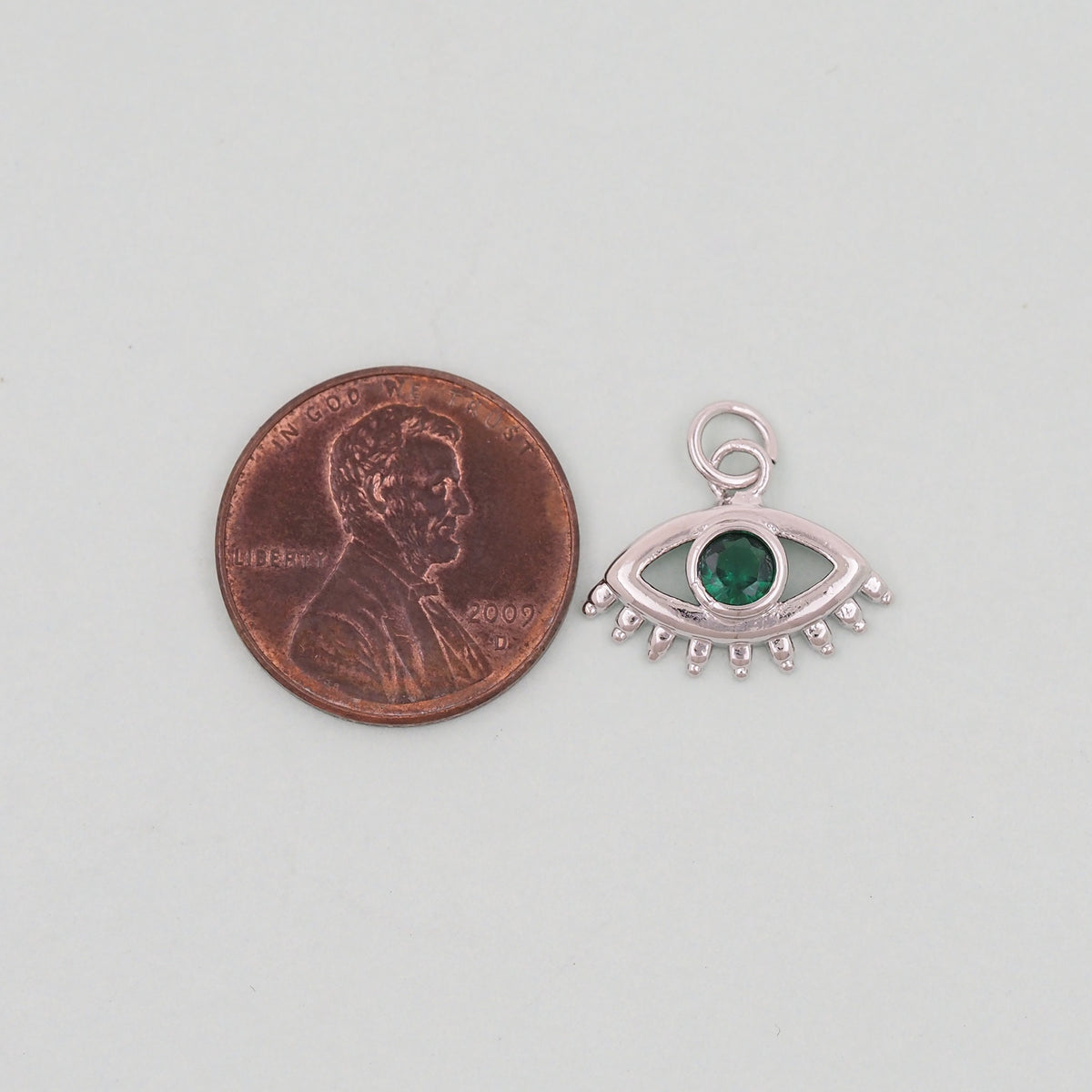 18K Gold Filled Evil Eye Pendant,Evil Eye Charm Bracelet Necklace for DIY Jewelry Making Supply