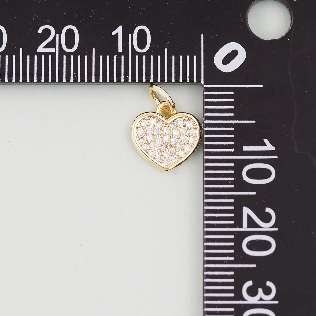 Gold Heart Charms,18K Gold Filled Heart Pendant,Heart Charm Bracelet Necklace for DIY Jewelry Making Supply
