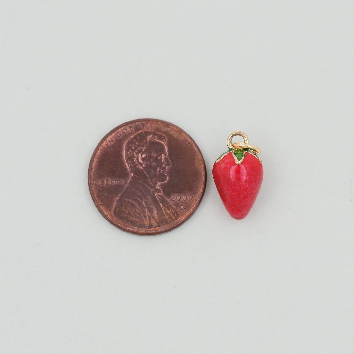 Gold strawberry Charms,18K Gold Filled strawberry Pendant Charm Bracelet Necklace for DIY Jewelry Making Supply
