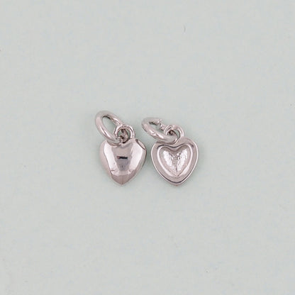 Gold Heart Charms,18K Gold Filled Heart Pendant,Heart Charm Bracelet Necklace for DIY Jewelry Making Supply