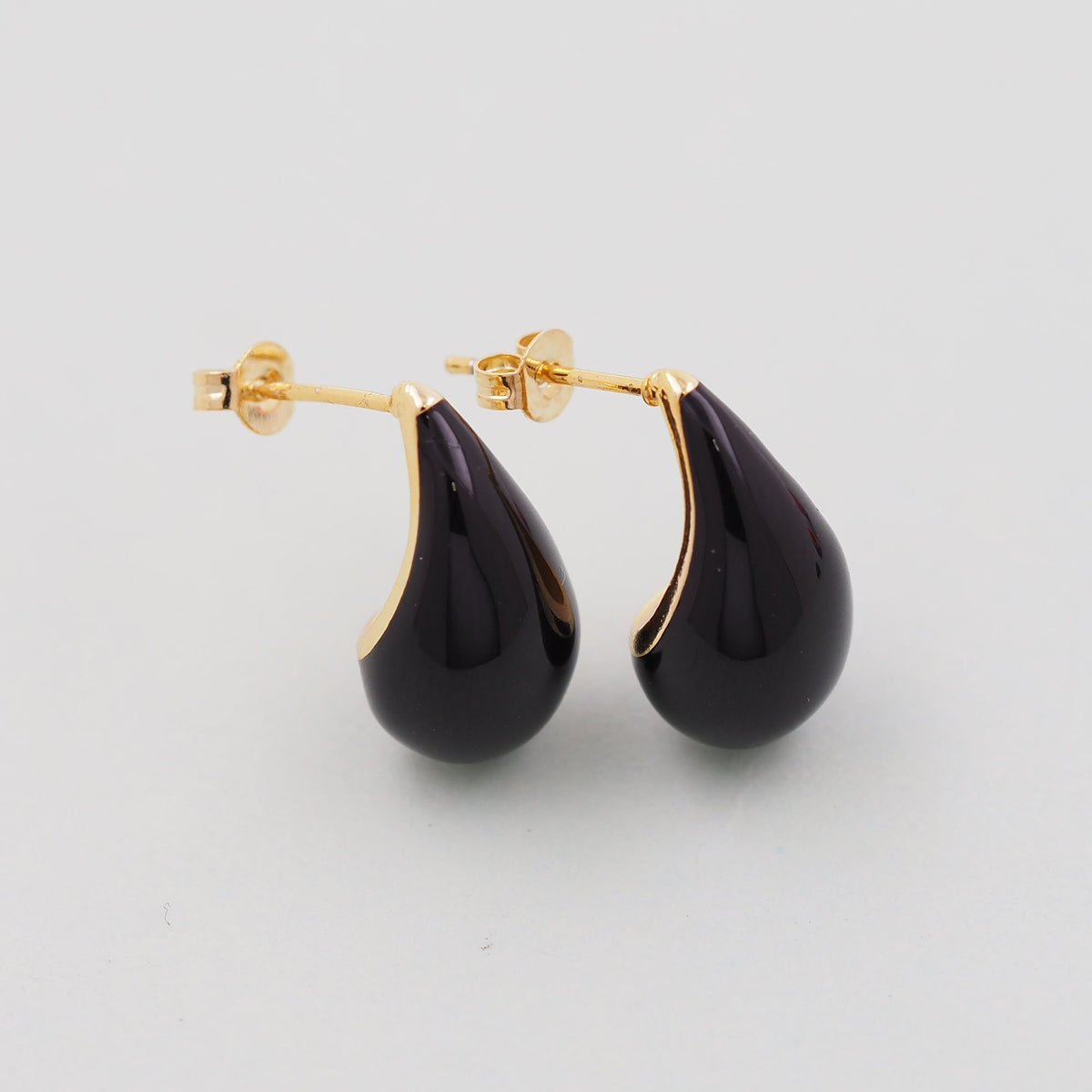 1pair 18K Gold Filled Teardrop Earrings,Gold Earrings,Dainty Enamel Earrings