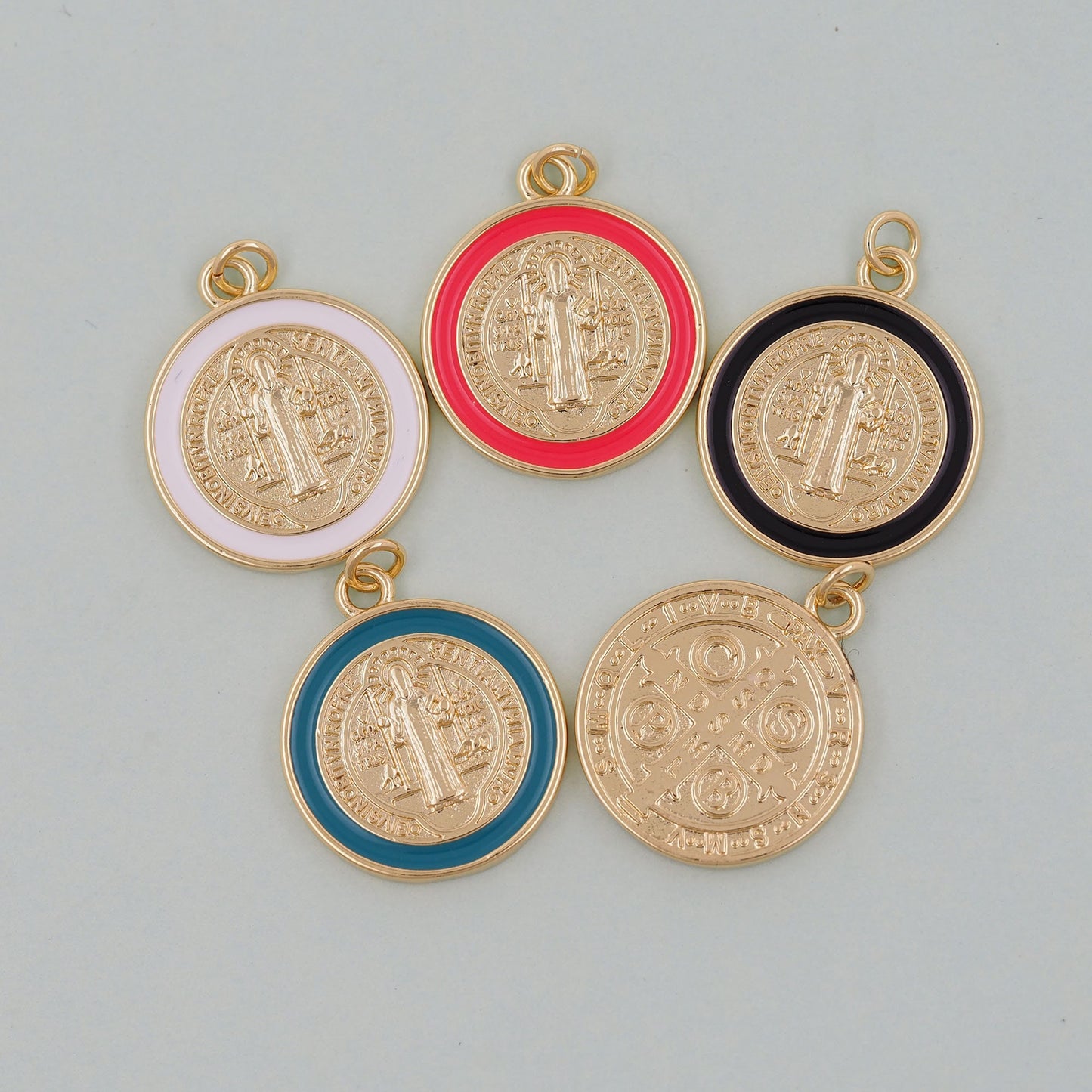 Gold Jesus Charms,18K Gold Filled Cross Pendant,Jesus Charm Bracelet Necklace for DIY Jewelry Making Supply