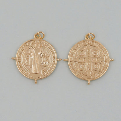 18K Gold Filled Cross Charm Pendant for Jewelry Making