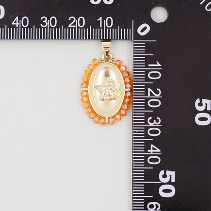 Gold Angel Charms,18K Gold Filled Angel Pendant,Crystal Angel Charm Bracelet Necklace for DIY Jewelry Making Supply