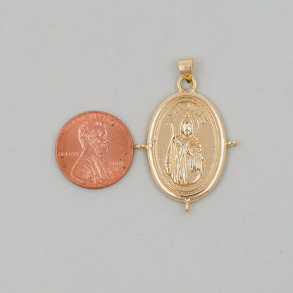 Gold  Jesus Carms,18K Gold Filled crystal Jesus Pendant,religious Charm Bracelet Necklace for DIY Jewelry Making Supply