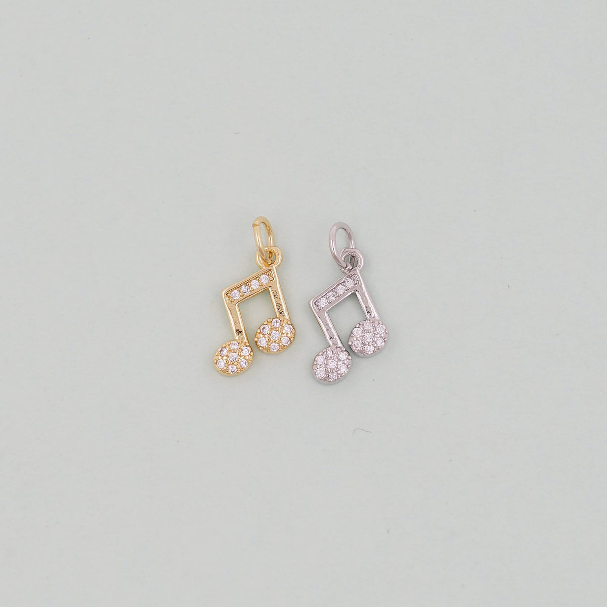 Gold Music Charms,18K Gold Filled music Pendant Charm Bracelet Necklace for DIY Jewelry Making Supply