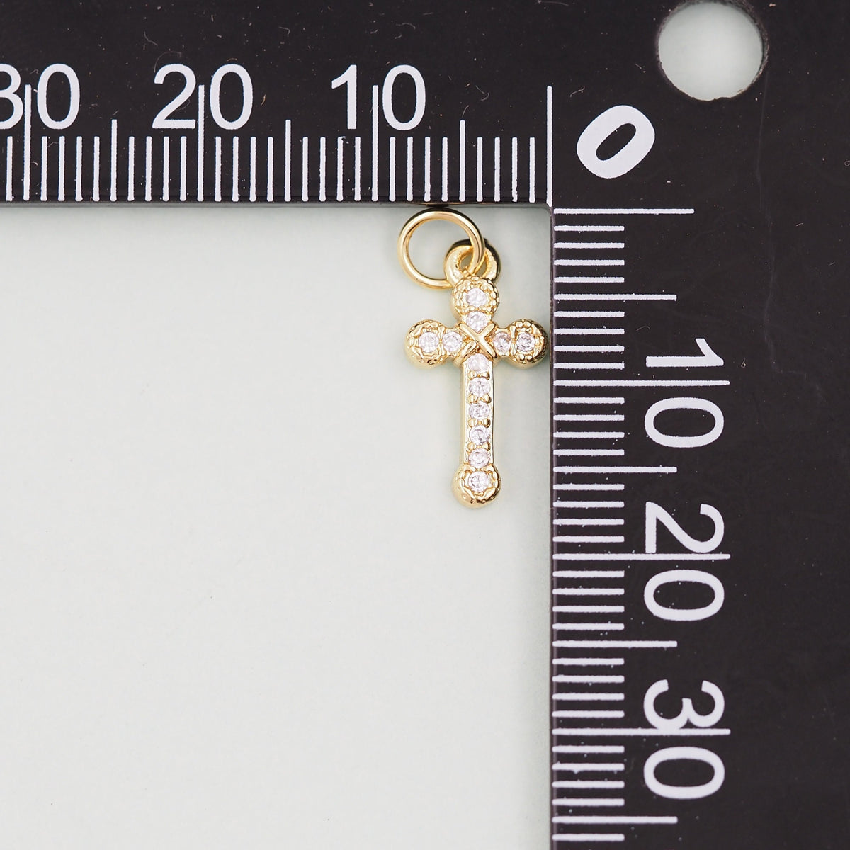 Gold Cross Charms,18K Gold Filled Cross Pendant,Silver Religious Charm Bracelet Necklace for DIY Jewelry Making Supply