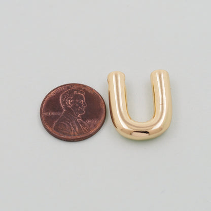 Gold letter Charms,18K Gold Filled letter Pendant,initial Charm Bracelet Necklace for DIY Jewelry Making Supply