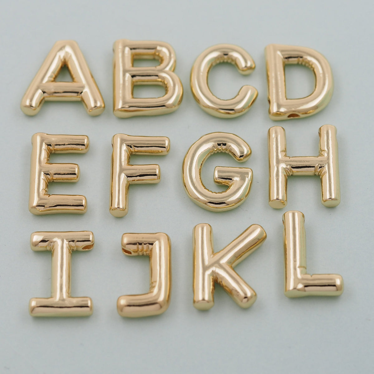 Gold letter Charms,18K Gold Filled letter Pendant,initial Charm Bracelet Necklace for DIY Jewelry Making Supply