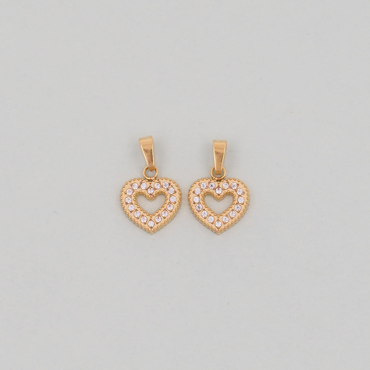18K Gold Filled Heart Charm Pendant for Jewelry Making