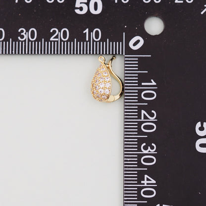 Gold teardrop Charms,18K Gold Filled teardrop Pendant Charm Bracelet Necklace for DIY Jewelry Making Supply