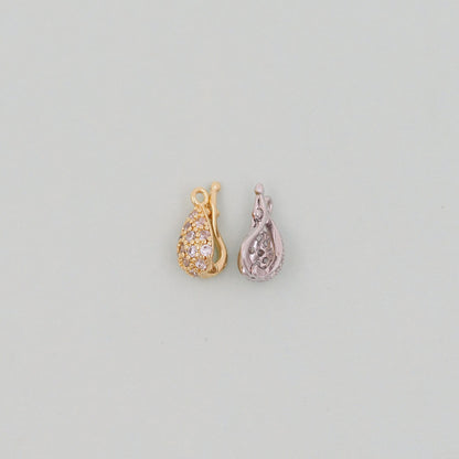 Gold teardrop Charms,18K Gold Filled teardrop Pendant Charm Bracelet Necklace for DIY Jewelry Making Supply