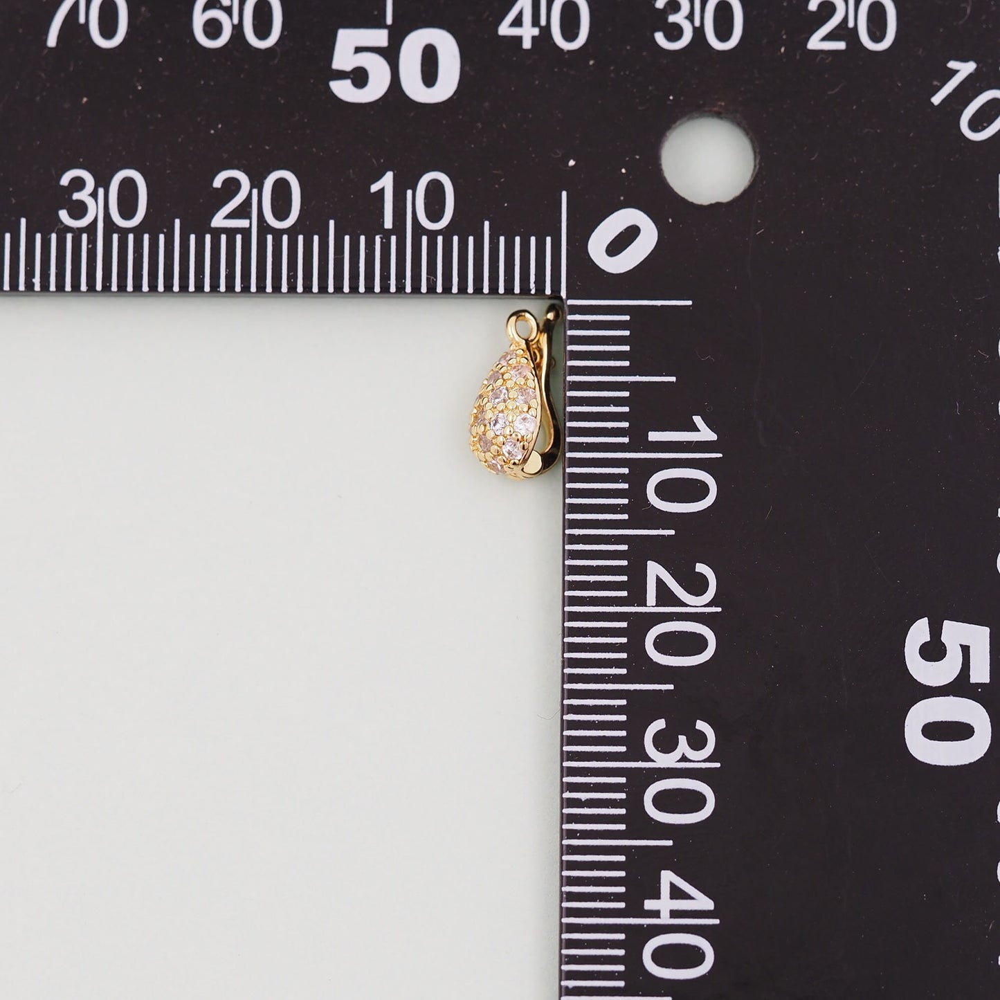 Gold teardrop Charms,18K Gold Filled teardrop Pendant Charm Bracelet Necklace for DIY Jewelry Making Supply