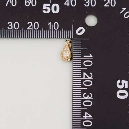 Gold teardrop Charms,18K Gold Filled teardrop Pendant Charm Bracelet Necklace for DIY Jewelry Making Supply