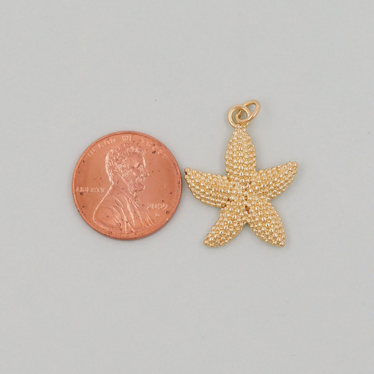 Gold Starfish Charms,18K Gold Filled Sea star Pendant,Starfish Charm Bracelet Necklace for DIY Jewelry Making Supply