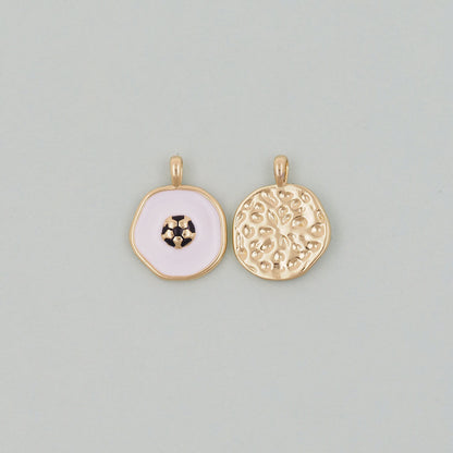 Gold football Charms,18K Gold Filled football Pendant,soccer Charm Bracelet Necklace for DIY Jewelry Making Supply