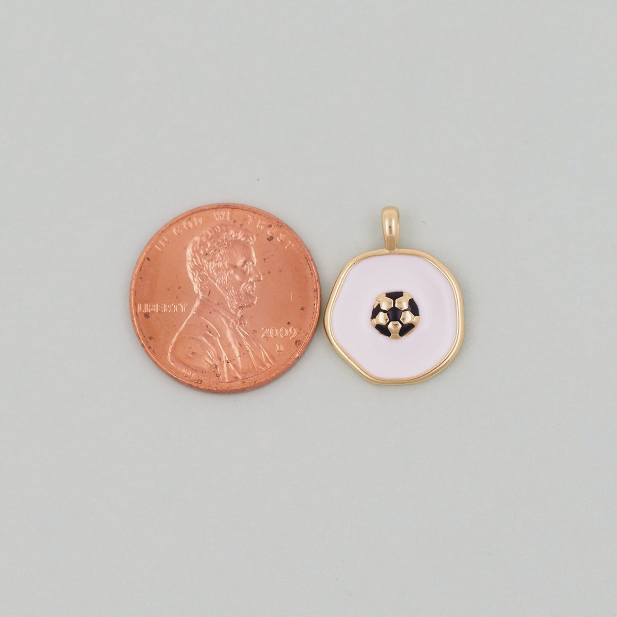 Gold football Charms,18K Gold Filled football Pendant,soccer Charm Bracelet Necklace for DIY Jewelry Making Supply