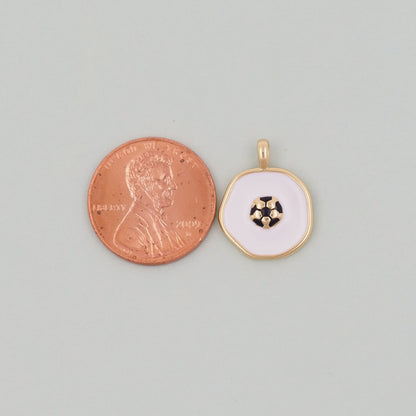 Gold football Charms,18K Gold Filled football Pendant,soccer Charm Bracelet Necklace for DIY Jewelry Making Supply