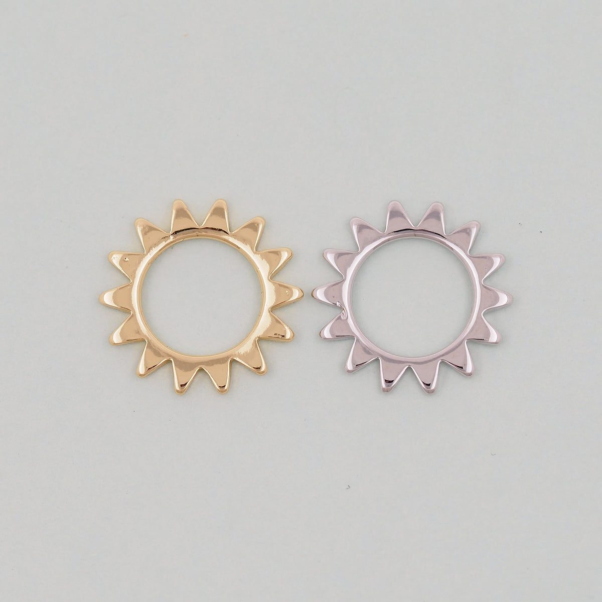 Gold Sun Charms,18K Gold Filled Sun Pendant,Celestial Charm Bracelet Necklace for DIY Jewelry Making Supply