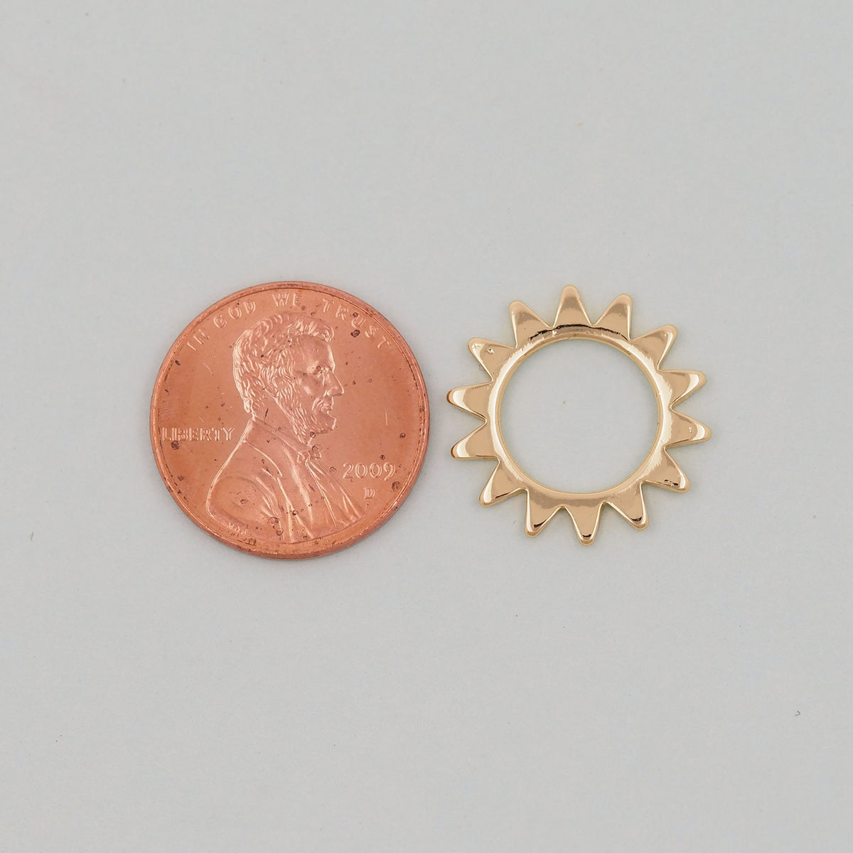 Gold Sun Charms,18K Gold Filled Sun Pendant,Celestial Charm Bracelet Necklace for DIY Jewelry Making Supply