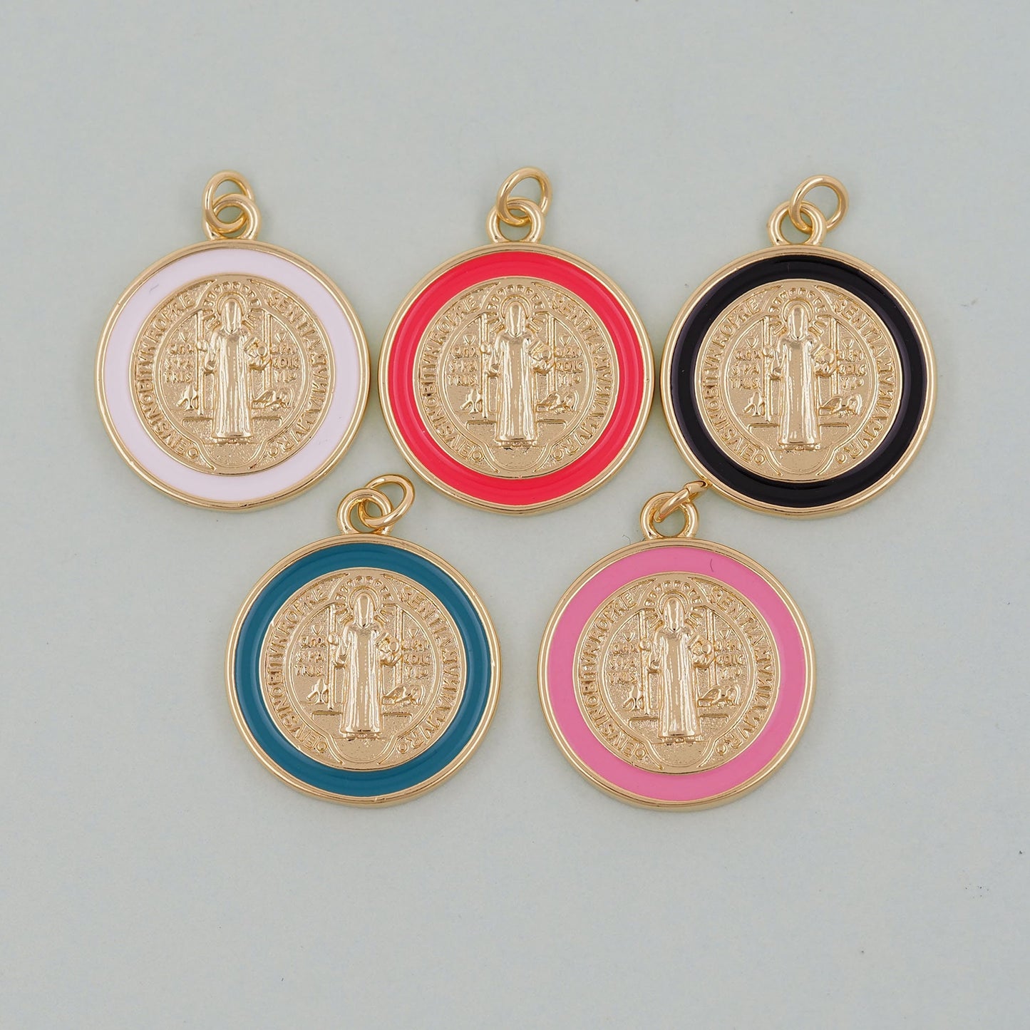 Gold Jesus Charms,18K Gold Filled Cross Pendant,Jesus Charm Bracelet Necklace for DIY Jewelry Making Supply