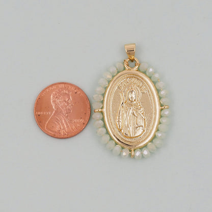 Gold  Jesus Carms,18K Gold Filled crystal Jesus Pendant,Jesus Charm Bracelet Necklace for DIY Jewelry Making Supply