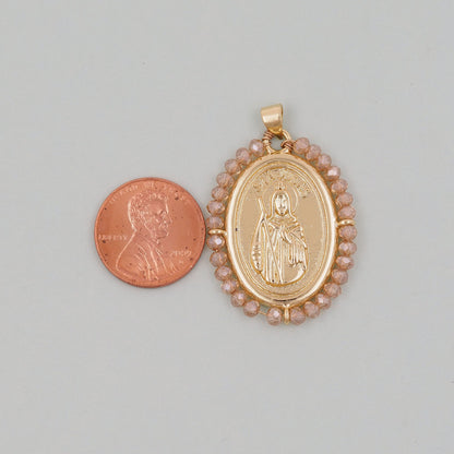 Gold  Jesus Carms,18K Gold Filled crystal Jesus Pendant,Jesus Charm Bracelet Necklace for DIY Jewelry Making Supply