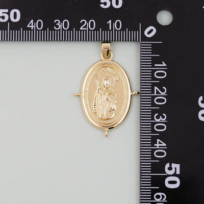 Gold  Jesus Carms,18K Gold Filled crystal Jesus Pendant,religious Charm Bracelet Necklace for DIY Jewelry Making Supply