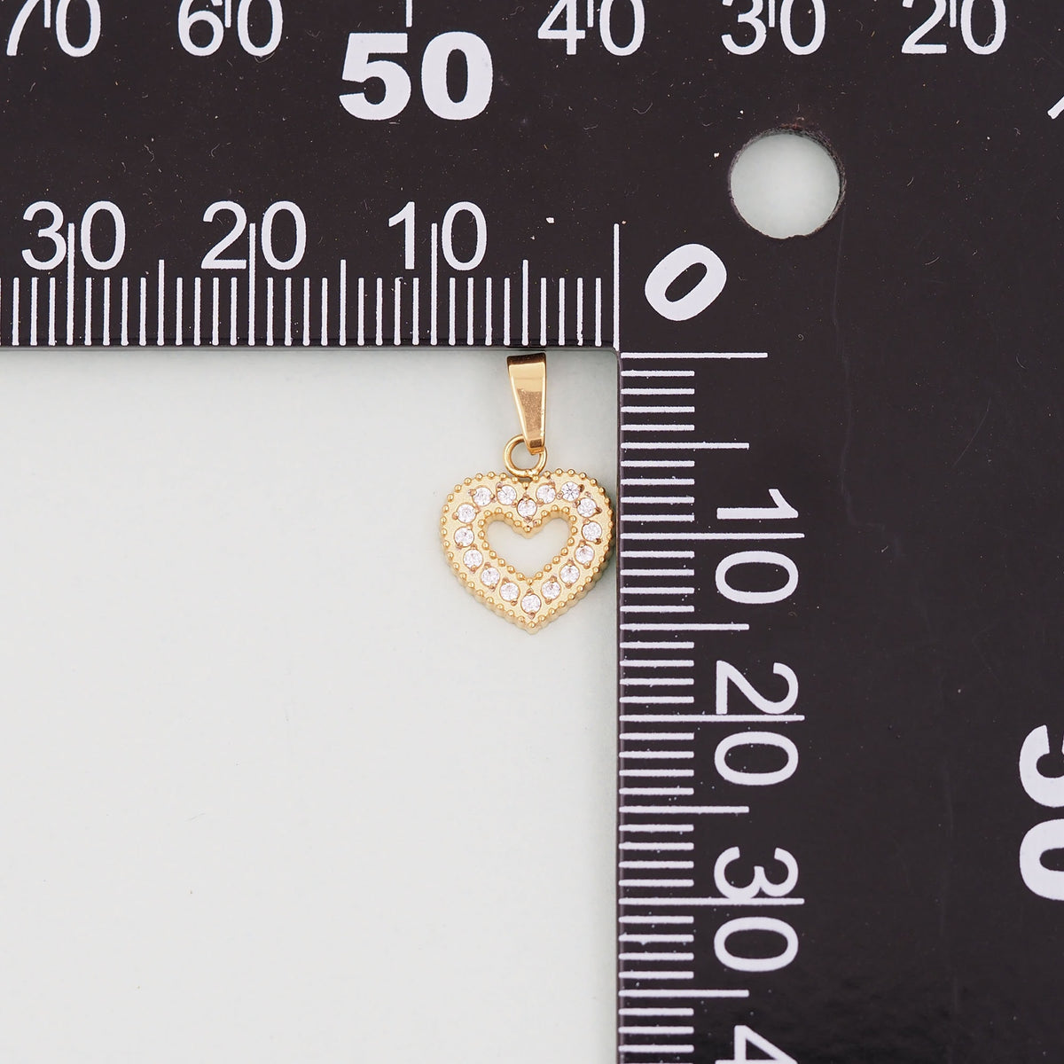 18K Gold Filled Heart Charm Pendant for Jewelry Making