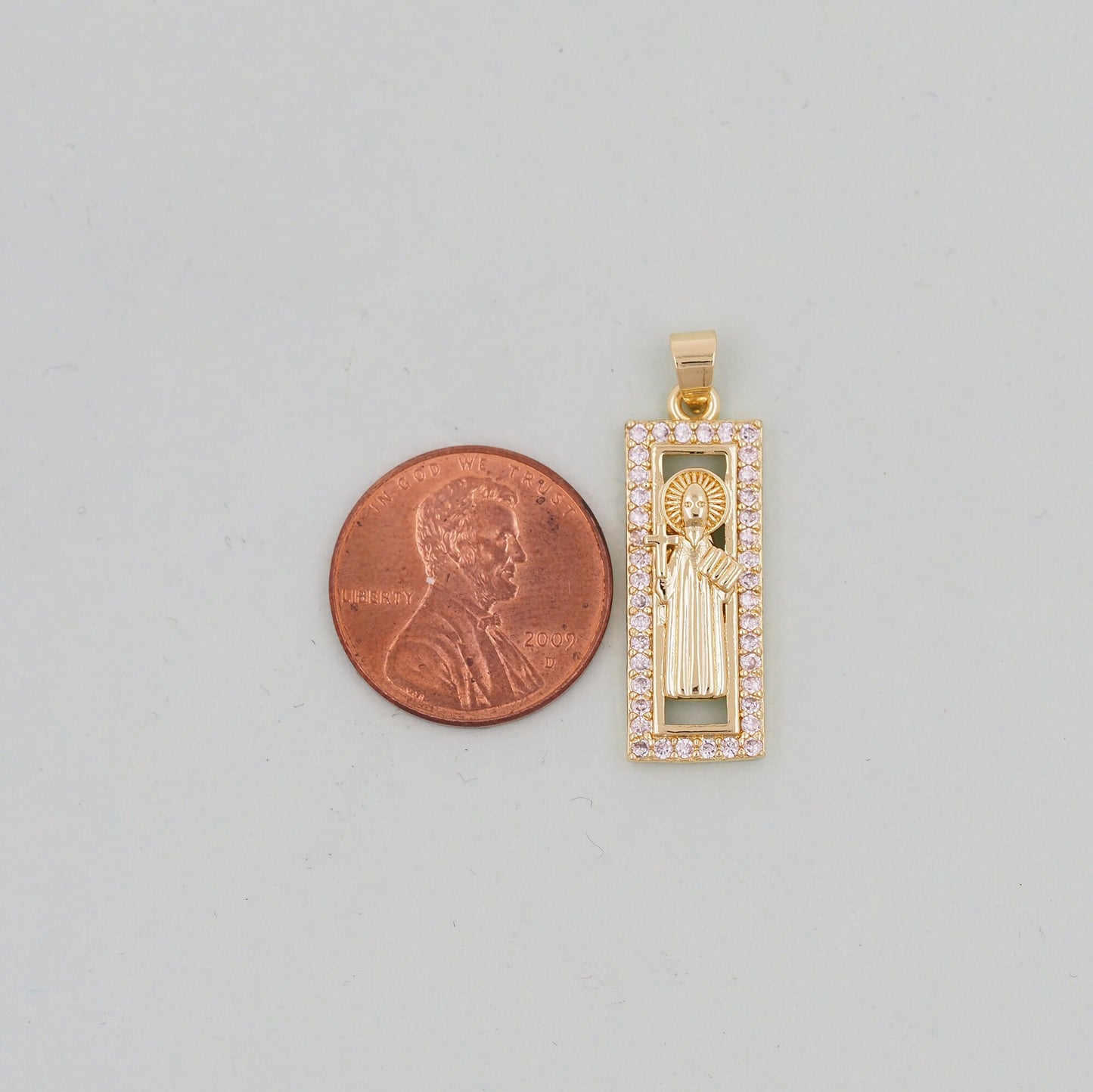 Gold Our Lady of Guadalupe Charms,18K Gold Filled Jesus Pendant Virgin Mary Charm Bracelet Necklace for DIY Jewelry Making Supply
