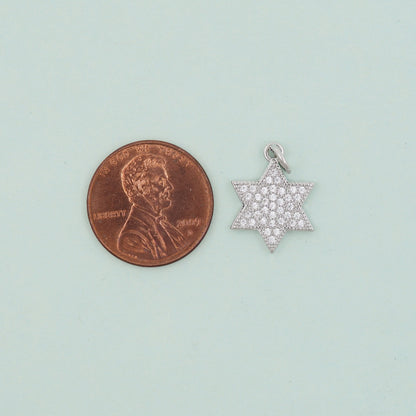 Gold Star of David Pendant,18K Gold Filled Star of David,Silver Star of David Bracelet Necklace for DIY Jewelry Making Supply