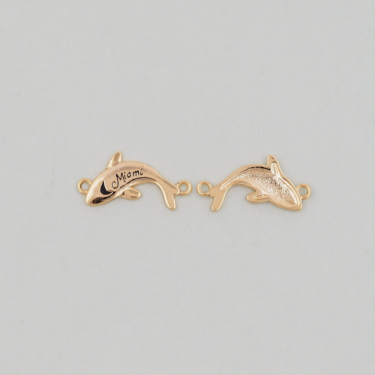 Gold Miami Charms,18K Gold Filled flame Miami Pendant Bracelet Necklace for DIY Jewelry Making Supply