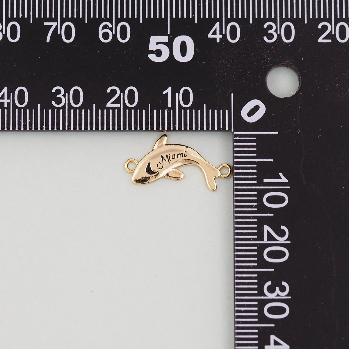 Gold Miami Charms,18K Gold Filled flame Miami Pendant Bracelet Necklace for DIY Jewelry Making Supply