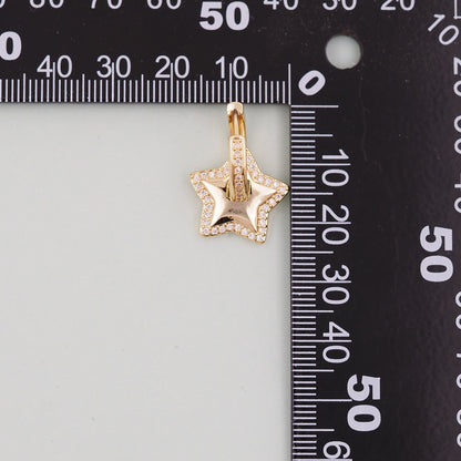 18K Gold Filled Star Charm Pendant for Jewelry Making
