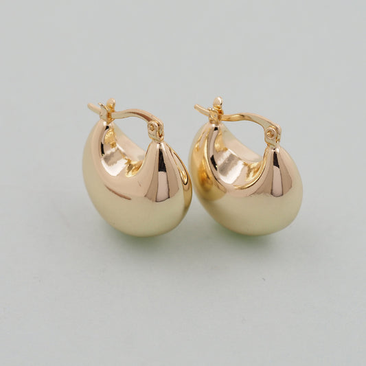 18K Gold Filled Huggie Hoop Earrings for Jewelry Making