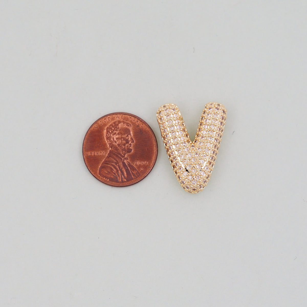 18K Gold Filled Letter Charm Pendant for Jewelry Making