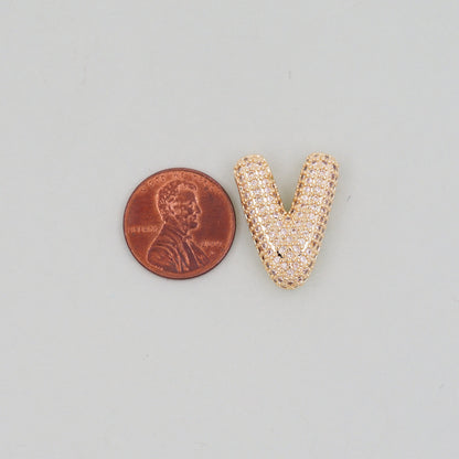 18K Gold Filled Letter Charm Pendant for Jewelry Making