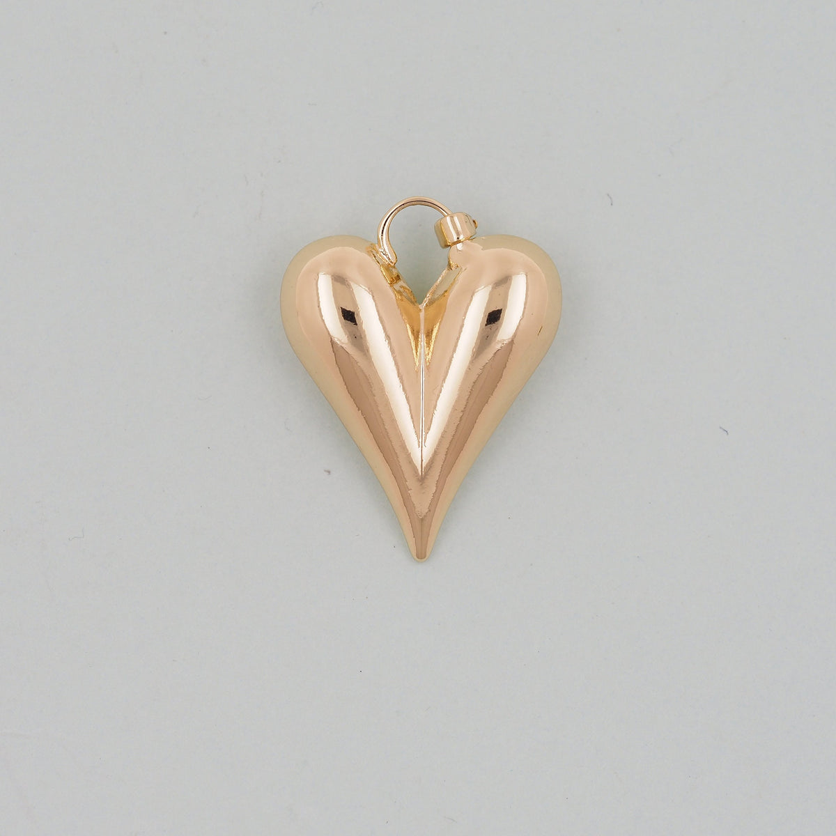 18K Gold Filled Heart Charm Pendant for Jewelry Making