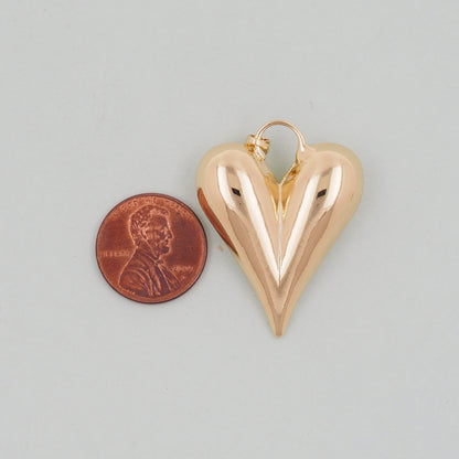 Gold Heart Charms,18K Gold Filled Heart Pendant,Heart Charm Bracelet Necklace for DIY Jewelry Making Supply