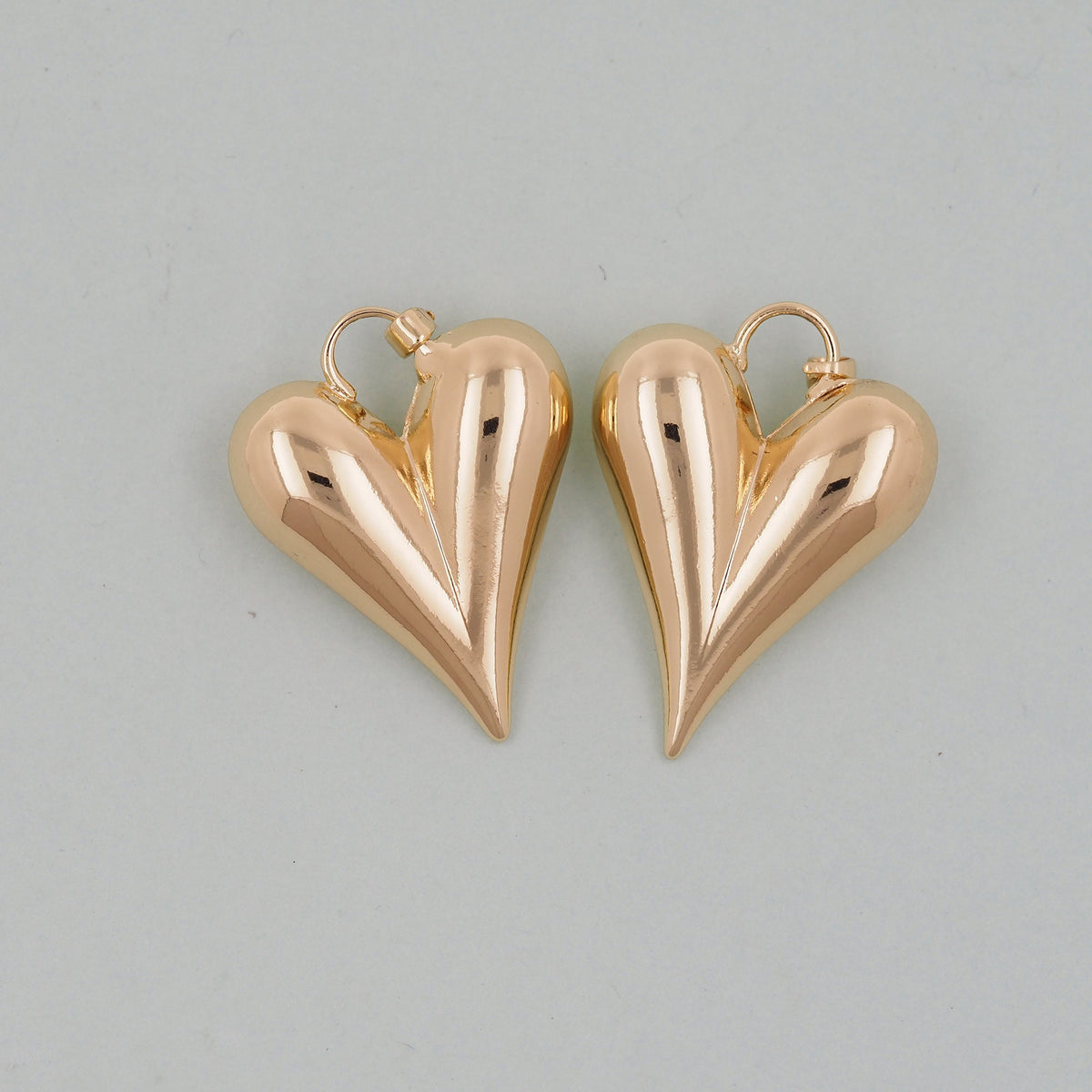 18K Gold Filled Heart Charm Pendant for Jewelry Making