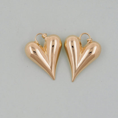 18K Gold Filled Heart Charm Pendant for Jewelry Making